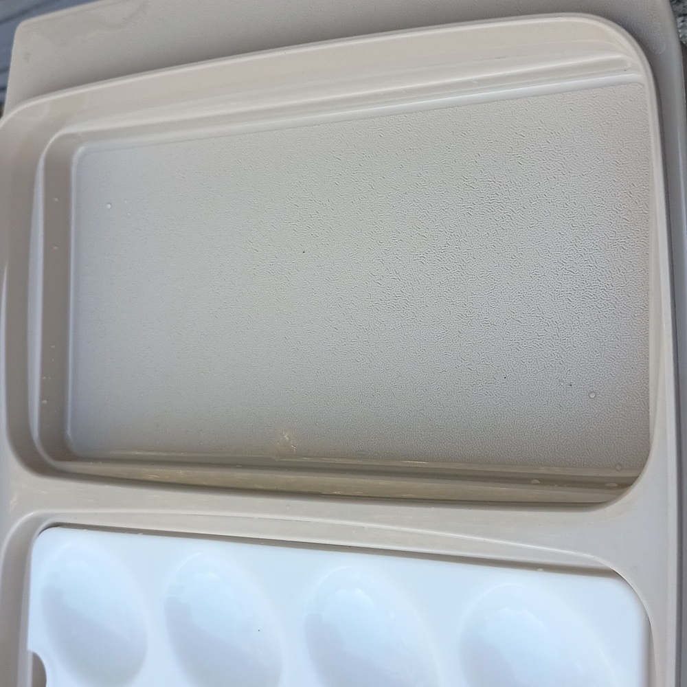 Vintage Tupperware 16 ct deviled eggs container with lid. Some discoloration - Picture 4 of 7